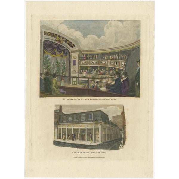 Arena and Facade of the Olympic Theatre, 1816, Paper For Sale - Image 3 of 6