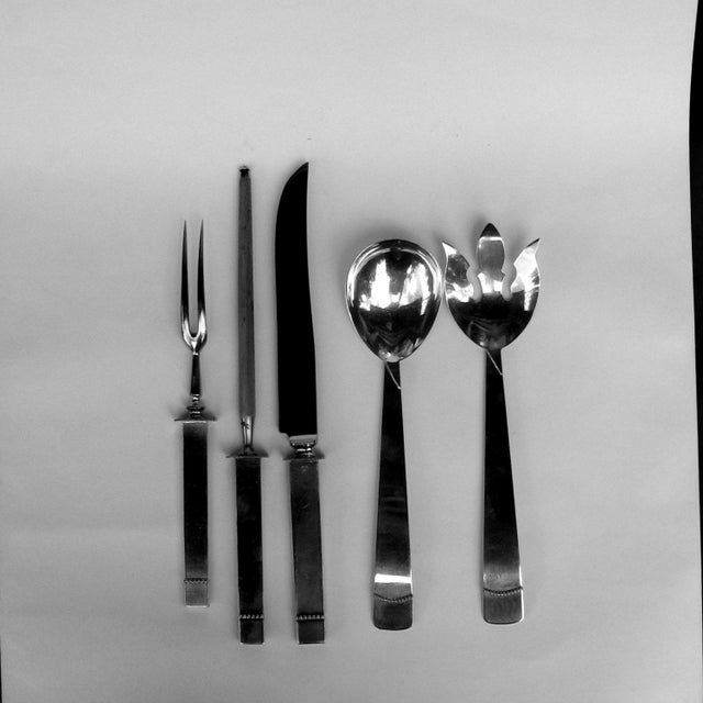 MidCentury Silver Plated Meat Carving Set 5 Piece Chairish
