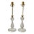Early 20th Century Wheel Cut Glass Candlestick Lamps - a Pair For Sale