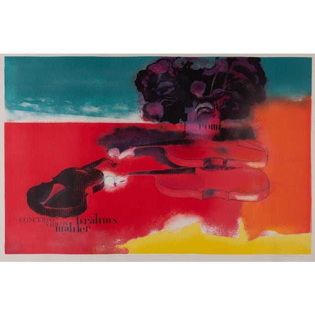 Paul Guiramand (1926-2007) The Concerto Original color lithograph Signed in pencil On Arches wove paper, 101 x 68 cm...