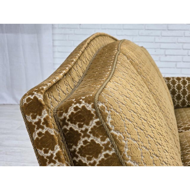 Vintage Danish Three-Seater Sofa in Furniture Velour, 1950s For Sale - Image 15 of 18