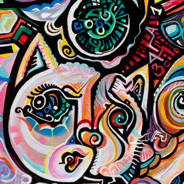 This is a one-of-a-kind original cubist painting by San Diego artist, Alexander Arshansky. Its dimensions are...