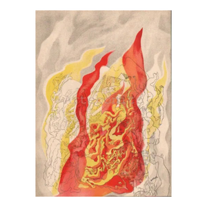 1937 Abraham Rattner Lithograph Fire Verve