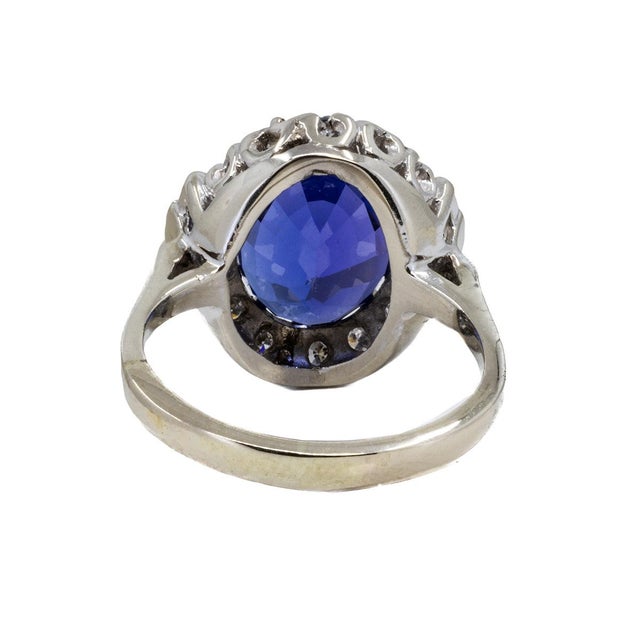 Late 20th Century 14k Antique Tanzanite Ring, Size 5 For Sale - Image 4 of 4