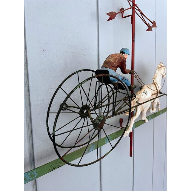Vintage Boho Curtis Jere Painted Metal Weather Vane For Sale - Image 4 of 7