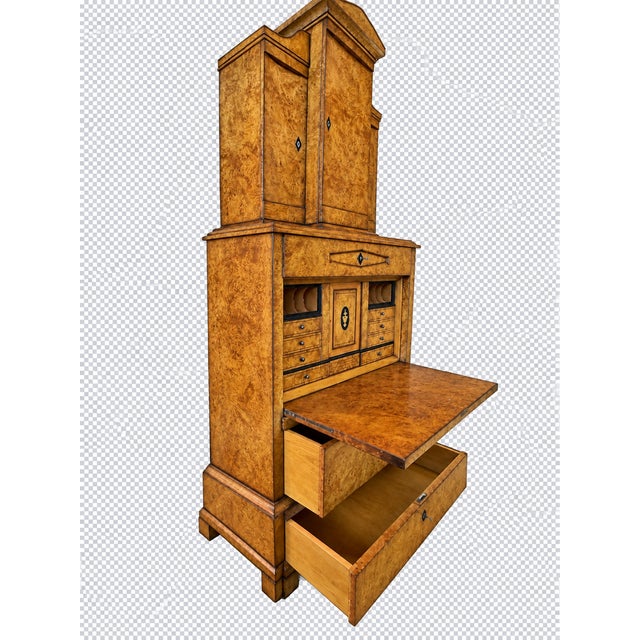 Biedermeier Late 20th Century William Switzer Austrian Biedermeier Secretary Desk Chest For Sale - Image 3 of 14