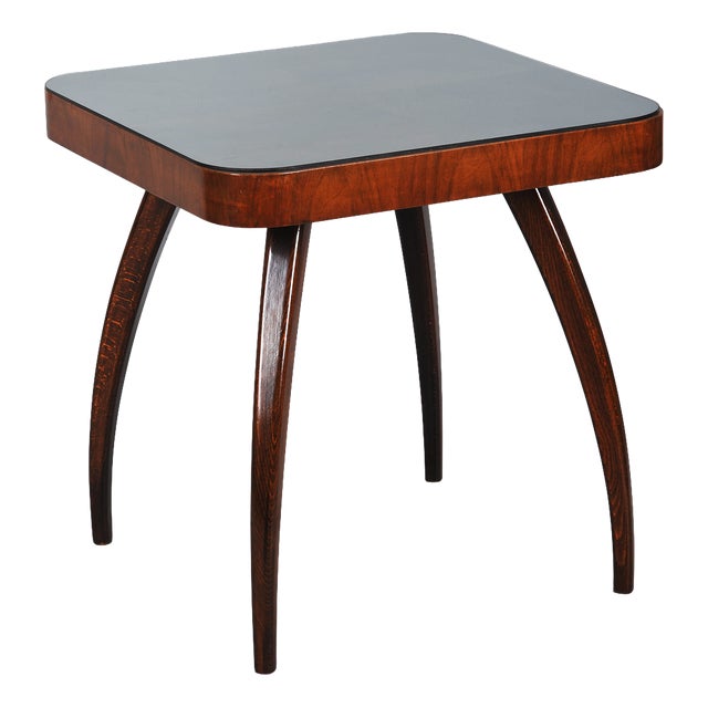 Czech Art Deco H-259 Table in Walnut attributed to J. Halabala for Up Závody, 1940s For Sale