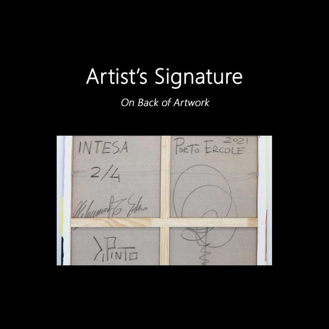 Intesa 2 - Abstract Vibrant Colorful Geometric Art on Canvas Original Artwork by Federico Pinto Schmid For Sale - Image 9 of 9