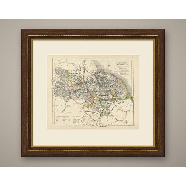 This antique fox hunting map of yorkshire's north riding, engraved by j. And c. Walker for hobson's fox-hunting atlas...