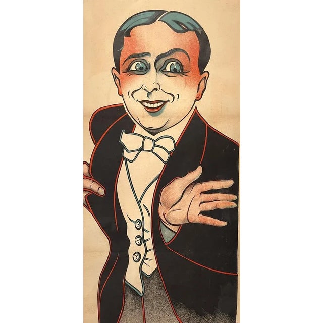 Large Ridel Vocal Comic Poster, Paris, 1920 For Sale - Image 3 of 8