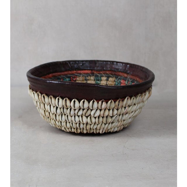 Vintage Hausa Bowl in Leather For Sale - Image 4 of 6