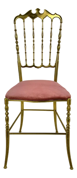 Antique Classical Bronze Chiavari Side Chair, 1920s