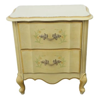 French Shabby Chic Painted Nightstand Side End Table 5806a For Sale