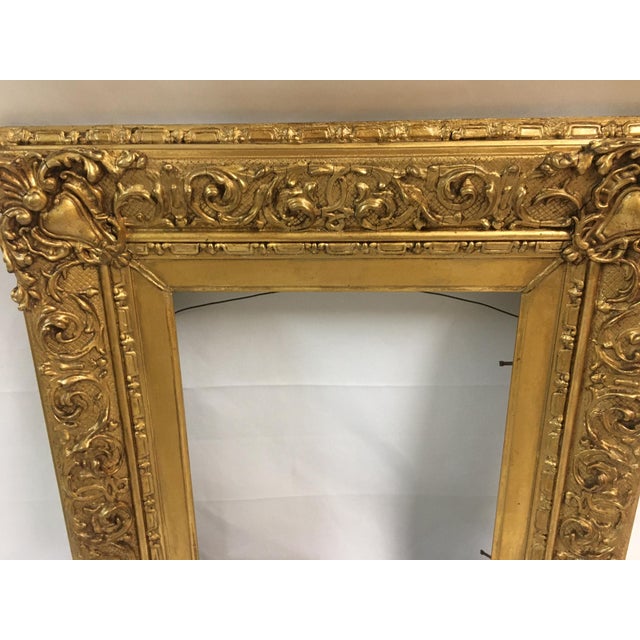 Early 19thc Petite Baroque Giltwood French Picture Frame For Sale - Image 4 of 8