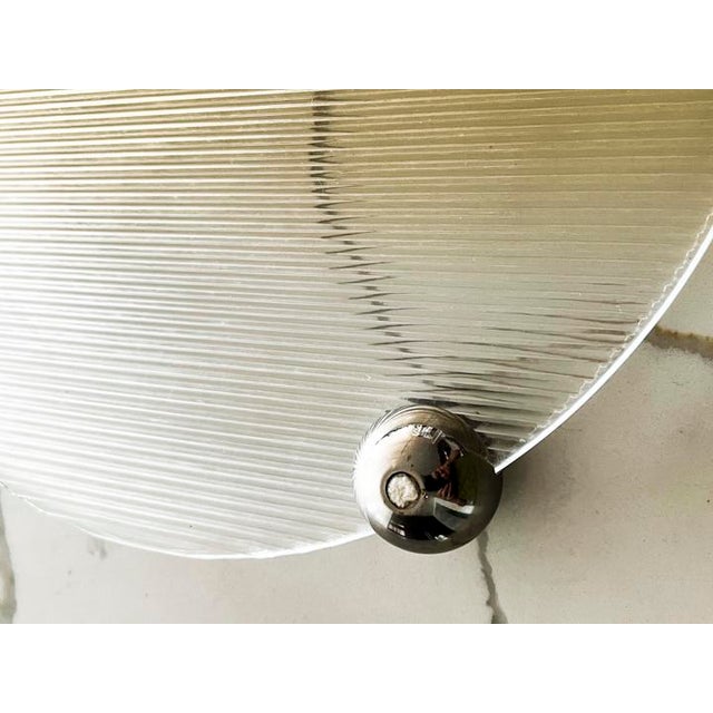 Glass 1970s Crystal Platter/ Tray With Metal Ball Feet For Sale - Image 7 of 7