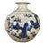 Vintage Chinese Crackle Glaze Blue & White "Dragon" Globular Vase (Apple Vase) For Sale
