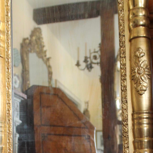 Small Antique American Sheraton Giltwood Mirror For Sale - Image 4 of 13