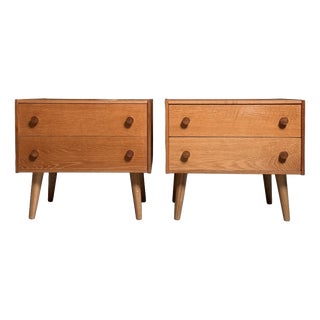 Vintage Oak Bedside Tables from Ikea, Denmark, 1970s, Set of 2 For Sale