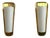 Art Deco Wall Sconces in Brass & Opaline from Vereinigte Werkstätten, 1950s, Set of 2 For Sale