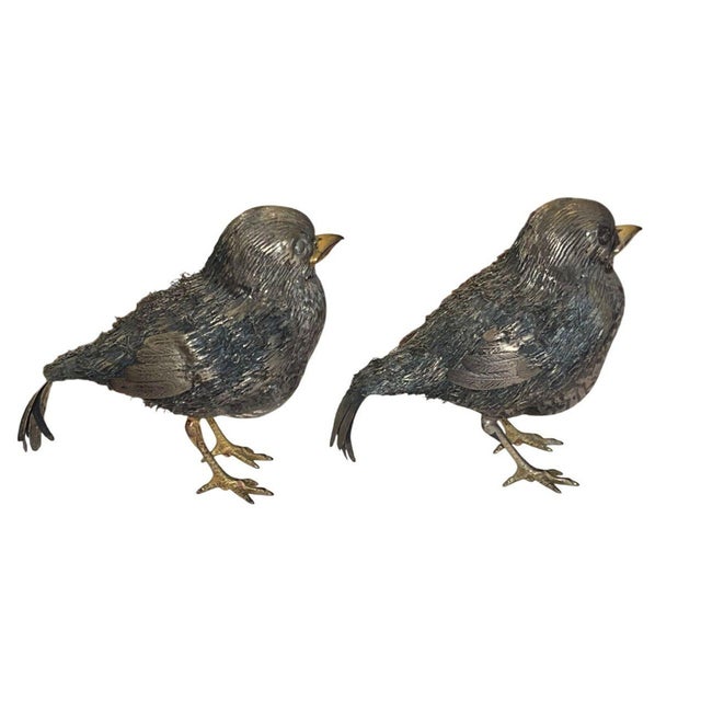 Mid 20th Century Pair of Buccellati Sterling Silver Sparrow Figures For Sale In Los Angeles - Image 6 of 8