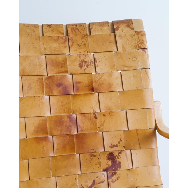 Mid-Century Swedish Eva Armchairs in Birch and Brown Leather by Bruno Mathsson for Firma Karl Mathsson, 1970s, Set of 2 For Sale - Image 6 of 8