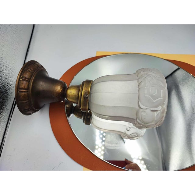 Art Deco Brass Ceiling Lamp, 1920s For Sale - Image 3 of 6