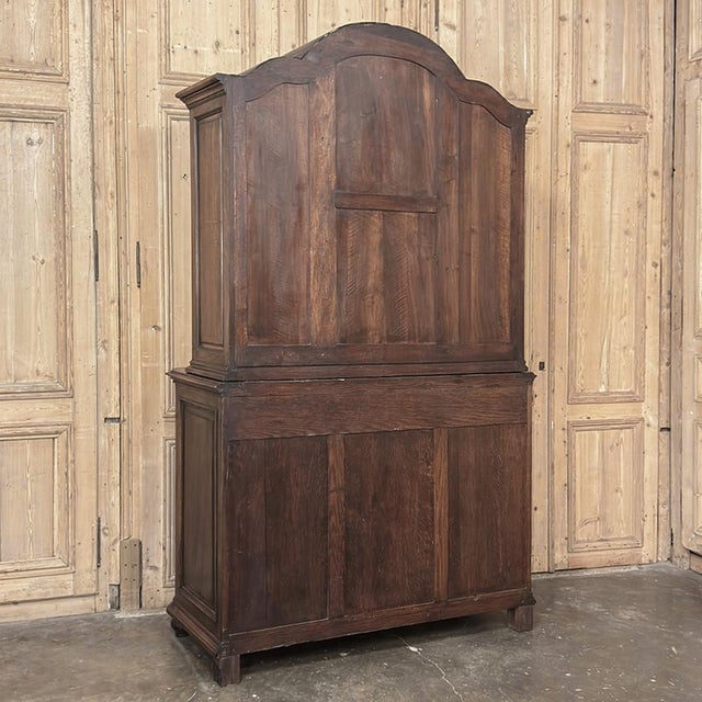 Antique Liegeois Hand-Carved Walnut Bookcase ~ China Buffet For Sale - Image 18 of 18