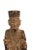 Very old solid wood statue depicts the Taoist Zen Master. He wears typical Tao robe and hat, with two fingers pointing up,...