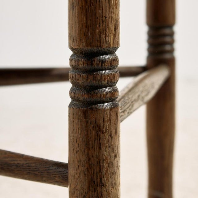 Oak 3-Legged Armchair, 1930s For Sale - Image 10 of 17