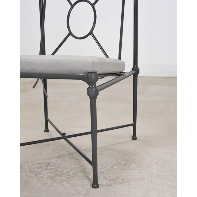 Set of Four Rh Catalina Aluminum Patio Garden Dining Armchairs For Sale - Image 15 of 18