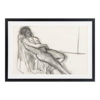Manfred Schwartz Nude Woman Study Charcoal For Sale