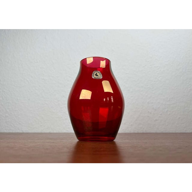 Mid-Century Modern German Glass Vase from Alfred Taube, 1960s For Sale - Image 12 of 13