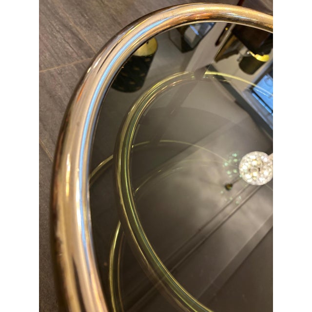 1970s Side Table in Brass and Smoked Glass, 1970s For Sale - Image 5 of 8