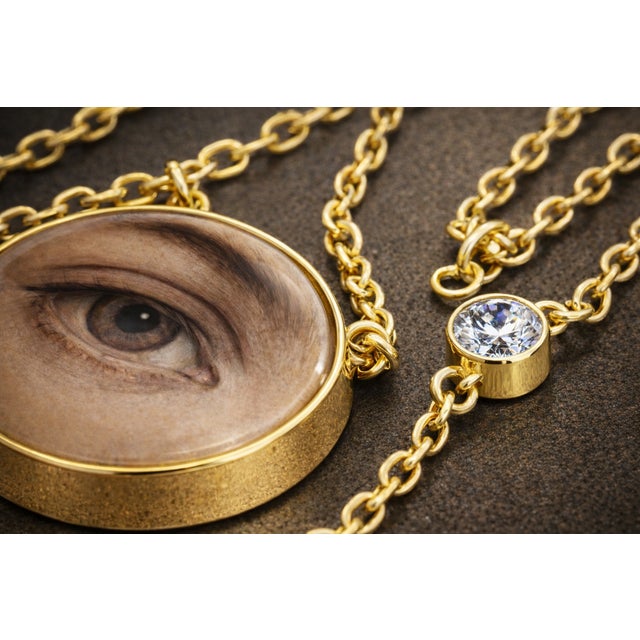 Lover's Eye Necklace. Lovers Eyes Jewellery. Minimalist eye necklace. Human eye necklace. Necklace For Women, Silver 925,...