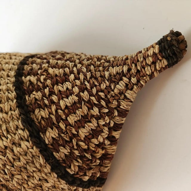 Mid-Century Modern 1960s Handwoven Gambela Canoe Bread Basket For Sale - Image 3 of 7