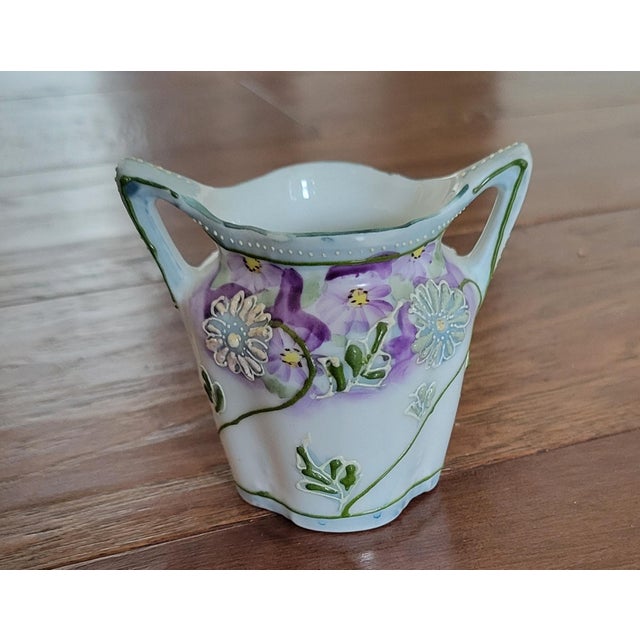 1940s Floral Nippon Bud Vase For Sale - Image 5 of 5