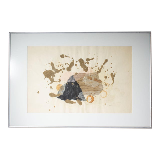 1958 Mixed Media Collage by James Spencer Russell For Sale