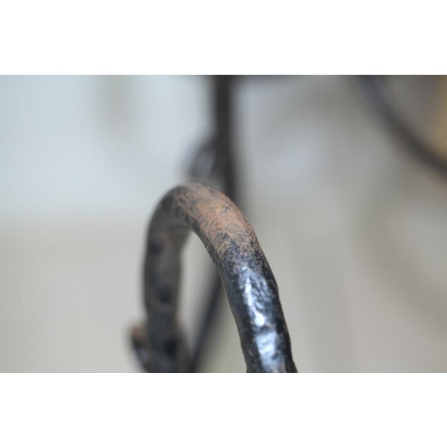 Vintage Hand-Wrought Iron Sculptural Candelabra, Pair For Sale - Image 10 of 18