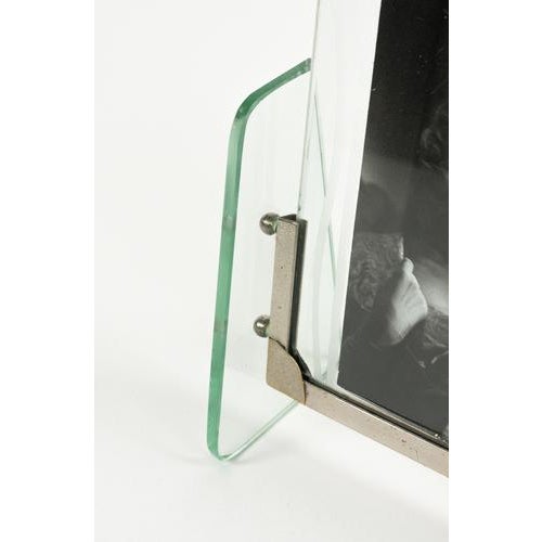 Mid-Century Picture Frame in Glass and Steel attributed to Fontana Arte, Italy, 1950s For Sale - Image 12 of 15