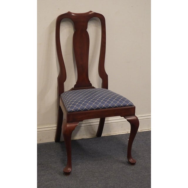 Queen Anne Henkel Harris Traditional Queen Anne Style Wild Black Cherry Dining Side Chair 105s For Sale - Image 3 of 10