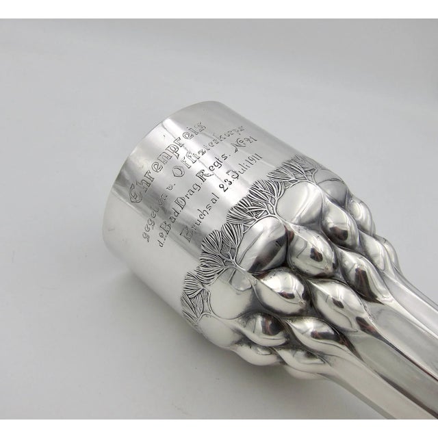 1900 - 1909 Orivit Jugendstil Silver Trophy Vase From Germany For Sale - Image 5 of 13
