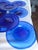 Blue Collection of Vintage Cobalt Blue Hand Blown Glass Charger Plates From Mexico For Sale - Image 8 of 11