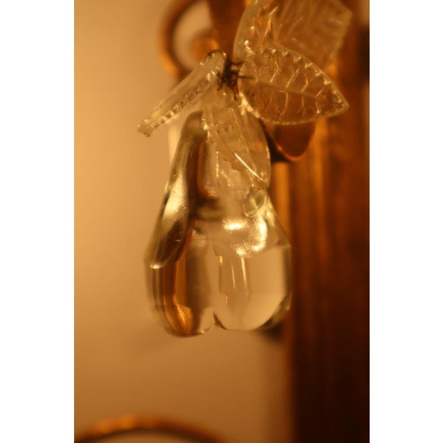 Venetian Hollywood Regency Chandelier with Crystal Glass & Leaves, 1950s For Sale - Image 11 of 18