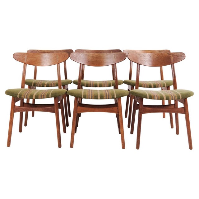 Model CH30 Dining Chairs in Teak and Oak attributed to Hans J. Wegner, 1950s, Set of 6 For Sale - Image 15 of 15