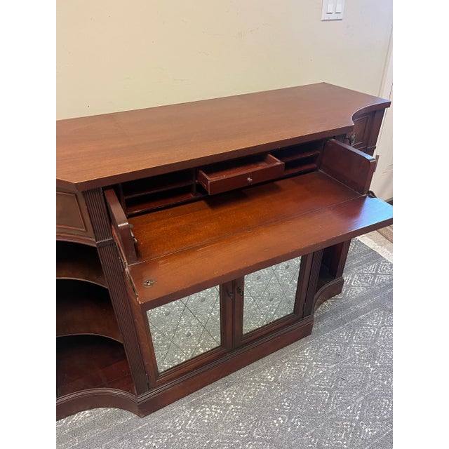 Bookcase Console Desk Buffet Mid Century Vintage For Sale In Seattle - Image 6 of 10
