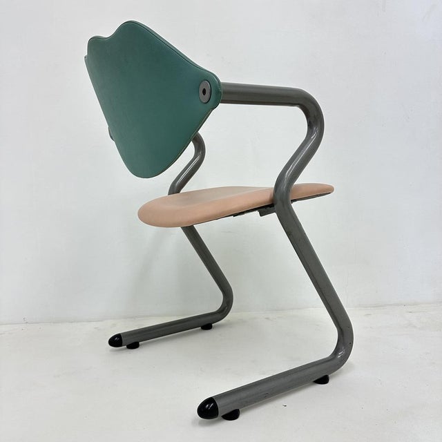 1980s Postmodern Leather Armchair, 1980s For Sale - Image 5 of 18