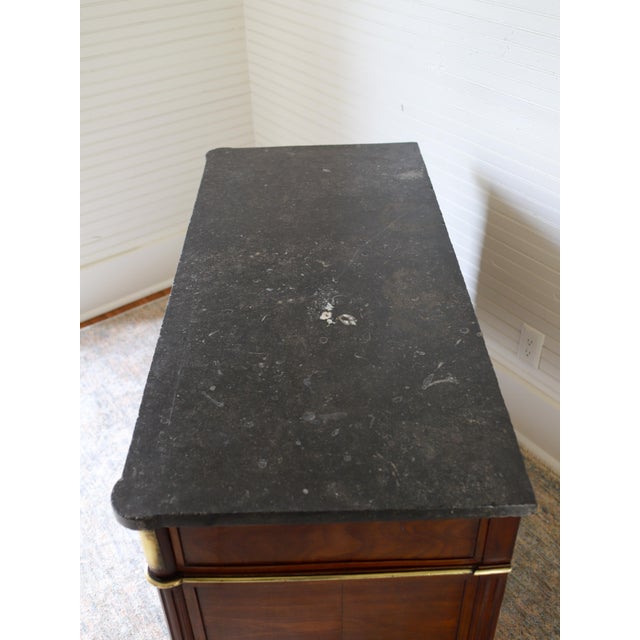 19th Century French Louis XVI Commode With Black Marble Top For Sale - Image 14 of 14