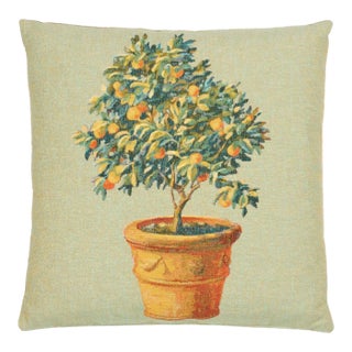 Tuscan Pot II Tapestry Cushion With Feather Filler - 46x46cm (18"x18") For Sale