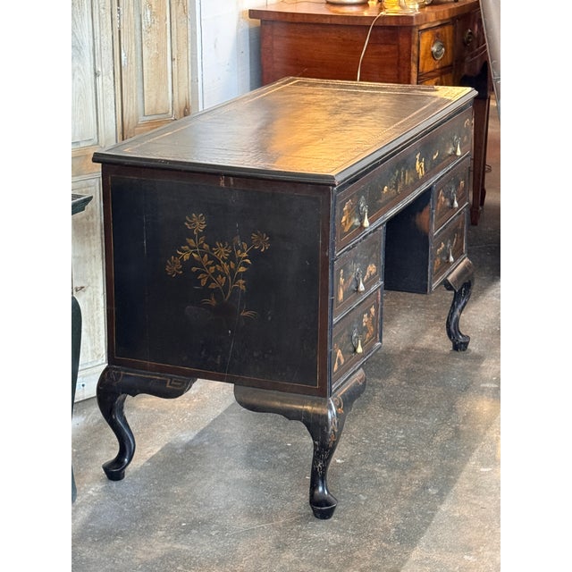 Black 19th Century English Chinoiserie Desk For Sale - Image 8 of 12