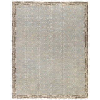 Traditional-Style Samarkand Tan Oversized Rug "Mosaika" by Doris Leslie Blau For Sale
